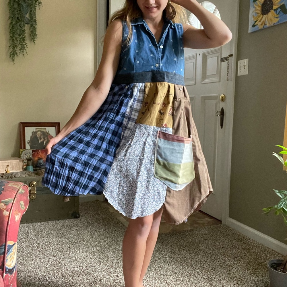 Handmade patchwork dress - Picture 7 of 13